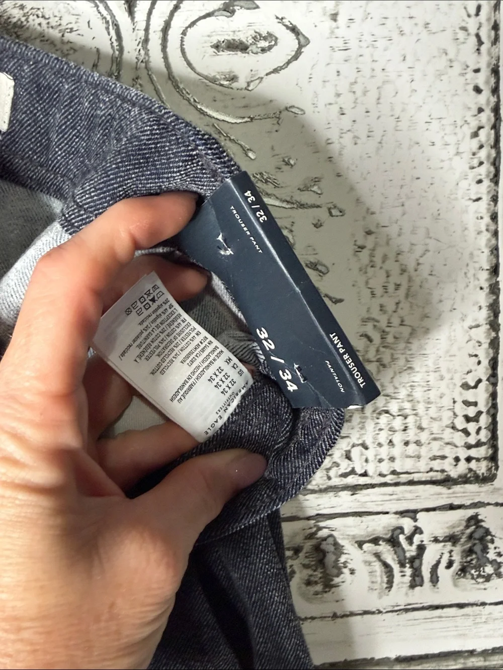 American Eagle Trouser Pant Classic Men's Grey Pleated